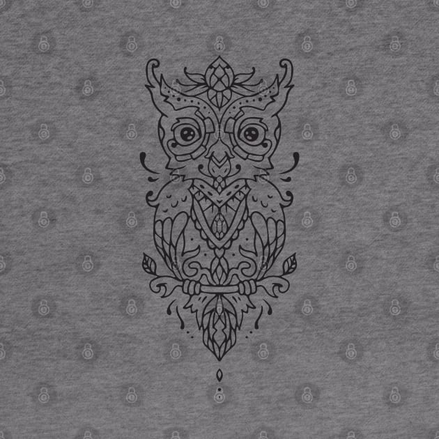 Owl Tattoo Design by TigrArt